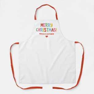Modern Kleurrijke vrolijke Kerstmis Schort