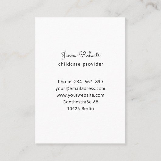 Modern, kleurvol patroon visitekaartje (Achterkant)