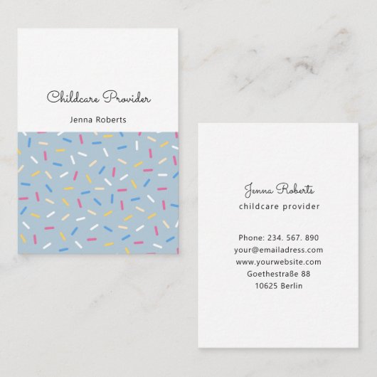 Modern, kleurvol patroon visitekaartje (Voorkant / Achterkant)