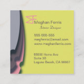 Modern kleurvol vierkante visitekaartje (Achterkant)