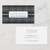 Modern Knit Pattern Business Card Visitekaartje (Voorkant / Achterkant)
