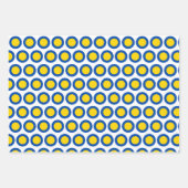 Modern kobalt Blue Gold Yellow Geometric Pattern Inpakpapier Vel (Voorkant 2)