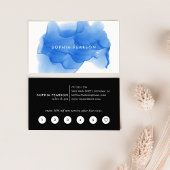 Modern kobalt Blue Waterverf Blot | Loyalty-Kaart Klantenkaartje