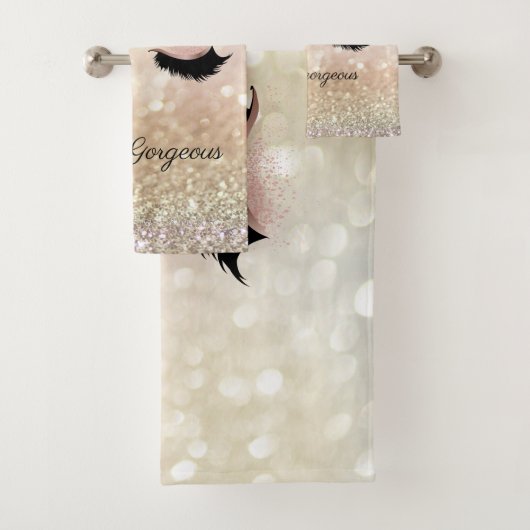 Modern Koel Bokeh, Valse Wimpers Bad Handdoek (Insitu)
