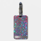 Modern Koel Glitter Gouden Streep - Persoonlijk Bagagelabel (Achterkant verticaal)