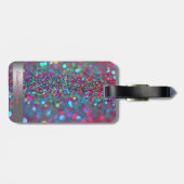 Modern Koel Glitter Gouden Streep - Persoonlijk Bagagelabel (Achterkant horizontaal)
