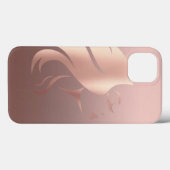 Modern koel meisjesgezicht silhouet Case-Mate iPhone case (Achterkant (horizontaal))