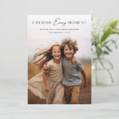 Modern Koester Elk Moment Kinder Familie Kerstmis Kaart (Staand voorkant)