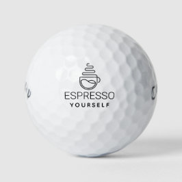 Modern Koffie Espresso Je zelf maakt kunst Golfballen
