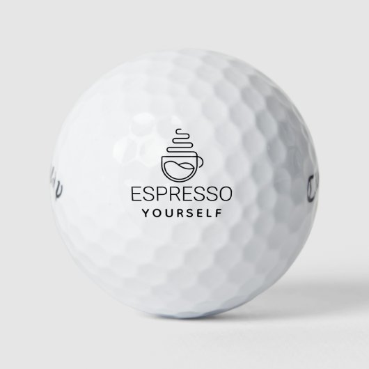 Modern Koffie Espresso Je zelf maakt kunst Golfballen (Voorkant)