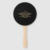 Modern koffiecafé Bakkerij welkom aangepaste Logo Handwaaier (Achterkant)