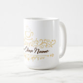 Modern koffiecafé Bakkerij welkom aangepaste Logo  Koffiemok (Voorkant rechts)