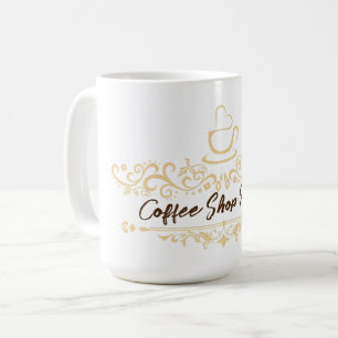 Modern koffiecafé Bakkerij welkom aangepaste Logo Koffiemok