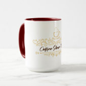 Modern koffiecafé Bakkerij welkom aangepaste Logo Mok (Voorkant links)