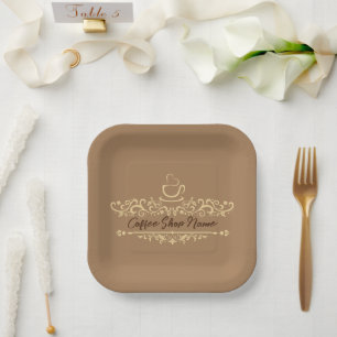 Modern koffiecafé Bakkerij welkom aangepaste Logo Papieren Bordje