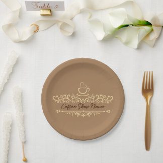 Modern koffiecafé Bakkerij welkom aangepaste Logo  Papieren Bordje