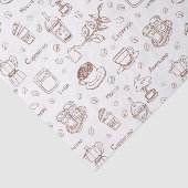 Modern koffiepatroon tissuepapier (Detail)
