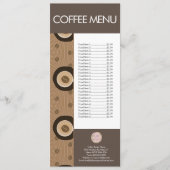 Modern koffiewinkelpatroon menu (Voorkant)