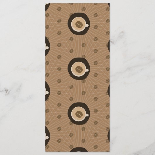 Modern koffiewinkelpatroon menu (Achterkant)