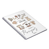 Modern koken keuken levert aangepaste recept notitieboek (Rechterzijde)