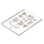 Modern koken keuken levert aangepaste recept notitieboek (Linkerzijde)