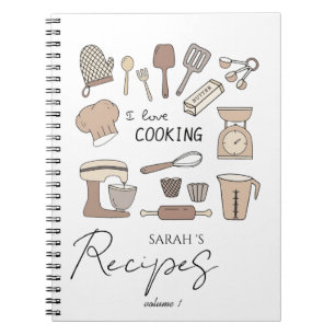 Modern koken keuken levert aangepaste recept notitieboek