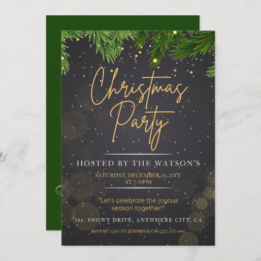 Modern 'Kom op, hou je vast' kerstfeest Kaart (Voorkant / Achterkant)