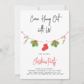 Modern 'Kom op, hou je vast' kerstfeest Kaart (Voorkant)