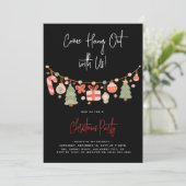 Modern 'Kom op, hou je vast' kerstfeest Kaart (Staand voorkant)