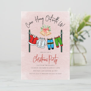 Modern 'Kom op, hou je vast' kerstfeest Kaart