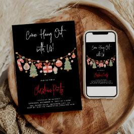 Modern 'Kom op, hou je vast' kerstfeest Kaart