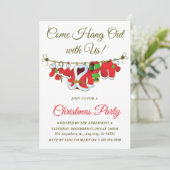 Modern 'Kom op, hou je vast' kerstfeest Kaart (Staand voorkant)