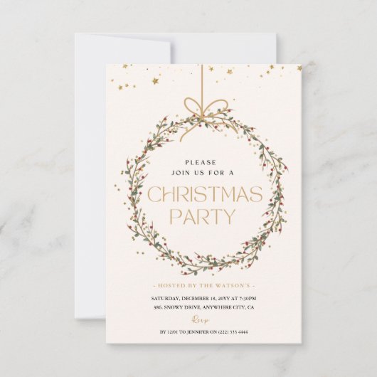 Modern 'Kom op, hou je vast' kerstfeest Kaart (Voorkant)