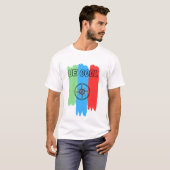 Modern Kompas Avonturen T-Shirt - "Wees Cool" Kleu (Voorkant volledig)