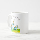 Modern konijntje Pasen Koffiemok (Voorkant links)