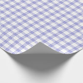 Modern koninklijk blauw speldewerkpapier cadeaupapier (Hoek)