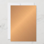 Modern koper Blush Pink Burgundy Geometric Floral Kaart (Achterkant)