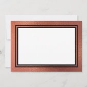 Modern koper Elegant Bruiloft Bedankkaart (Achterkant)