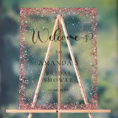 Modern, koper glitter welkom acryl bord (Neutraal)