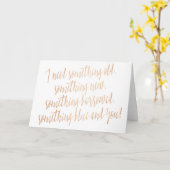 Modern Koper "Ik heb iets nieuws nodig" Kaart (Gele Bloem)