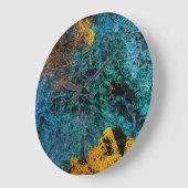 Modern koper metallisch blauw goud grote klok (Hoek)