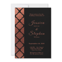 Modern koper & zwart Elegant Marokkaans Bruiloft