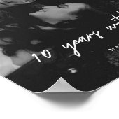 Modern Koppel Foto 10 Jaar Trouwdag Poster (Hoek)