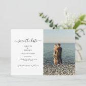 Modern Koppel Foto Save the Date (Staand voorkant)