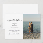 Modern Koppel Foto Save the Date (Voorkant / Achterkant)