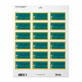 Modern Koppel Nieuw Huis Envelope Adres  Etiket (Full Sheet)