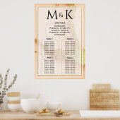 Modern koraal Abstract verbazingwekkend Poster (Keuken)