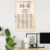 Modern koraal Abstract verbazingwekkend Poster (Thuiskantoor)