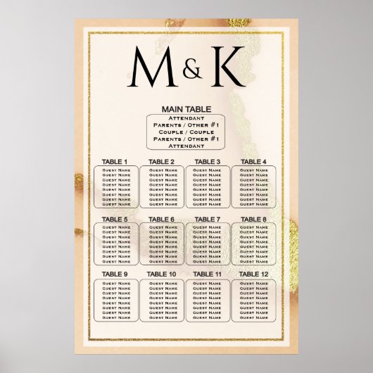 Modern koraal Abstract verbazingwekkend Poster (Voorkant)