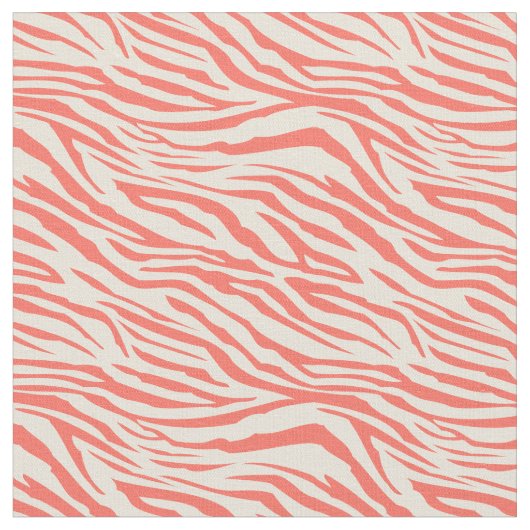 modern koraal ivoor Zebra - patroon Stof (Close Up)